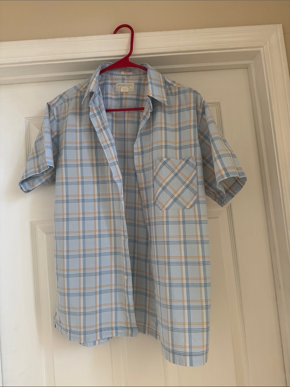 Vintage American Eagle Plaid Short-Sleeve Shirt